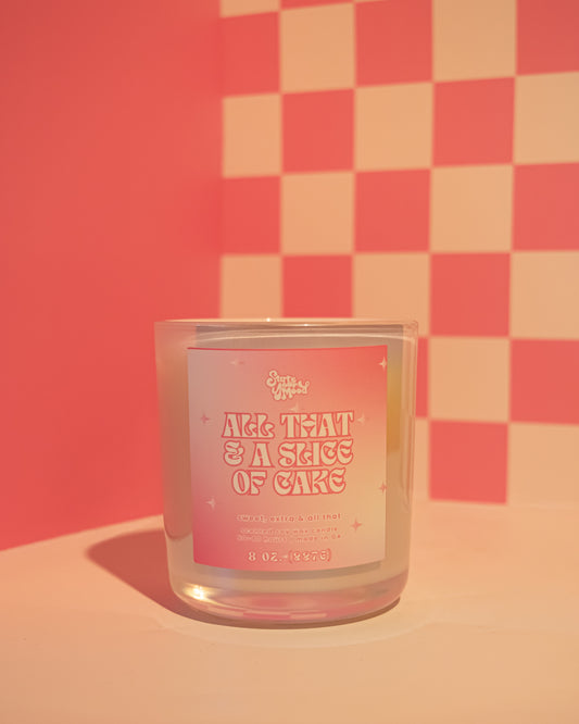 all that & a slice of cake candle
