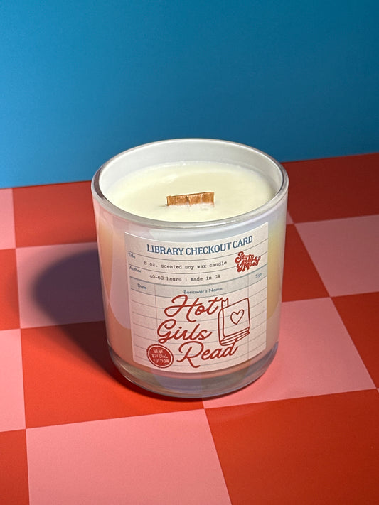 hot girls read books candle (preorder)