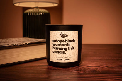 dope black woman candle