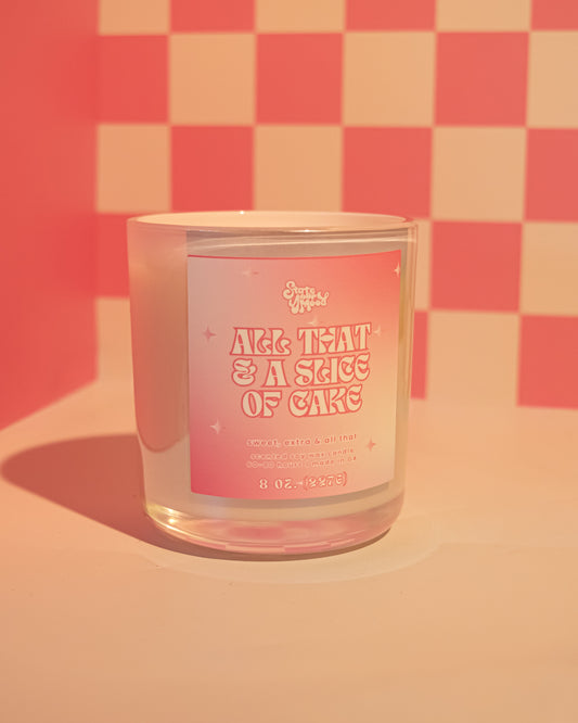 all that & a slice of cake candle