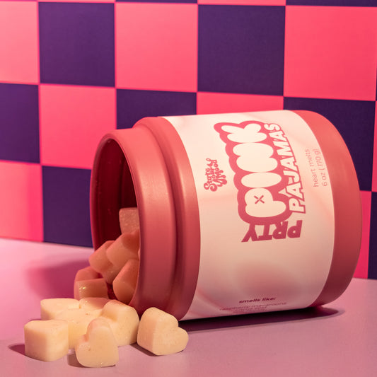 pretty pink pjs heart wax melt/wickless candle